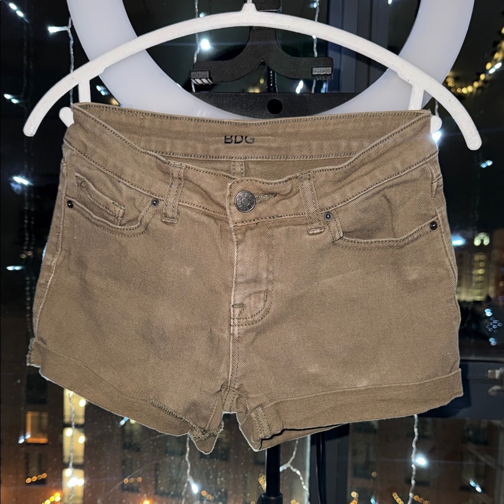 BDG Women's washed GreenBrown Jean Shorts